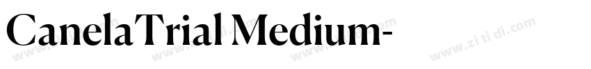 CanelaTrial Medium字体转换